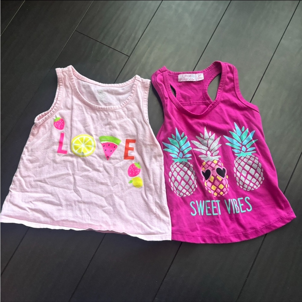 The Children's Place Pink and Magenta Tank Tops